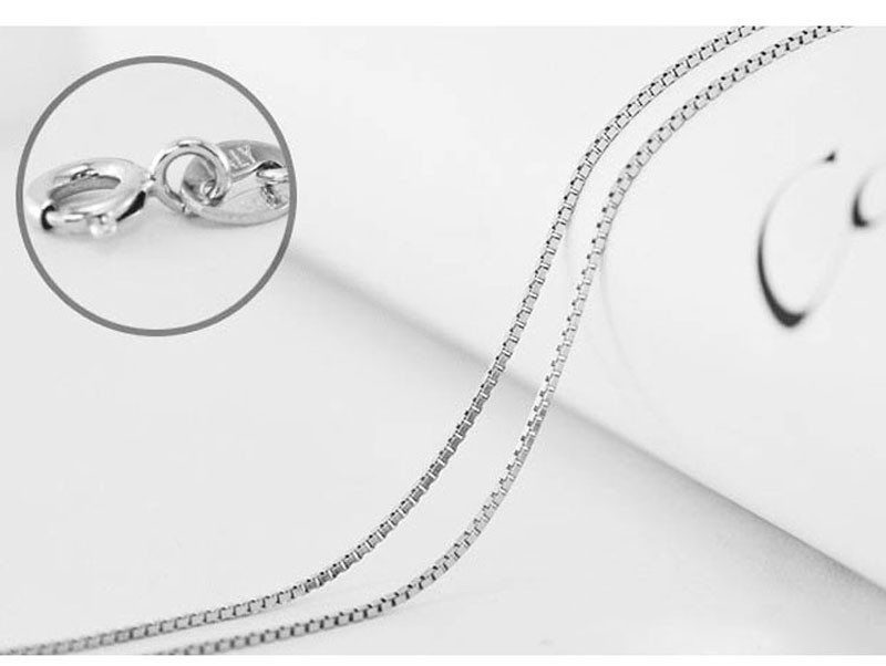 Halskedja "Box" i 925 Sterling Silverplätering 1,4 mm -flera längder - 6