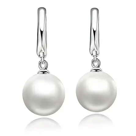 Örhängen "Pearls" med 925 Sterling Silverplätering - 2