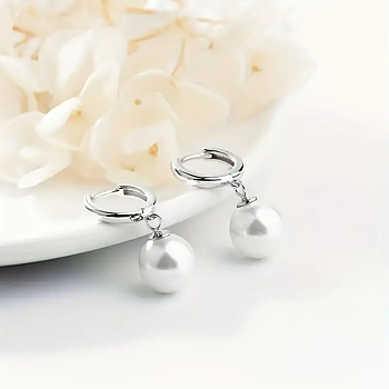 Örhängen "Pearls" med 925 Sterling Silverplätering