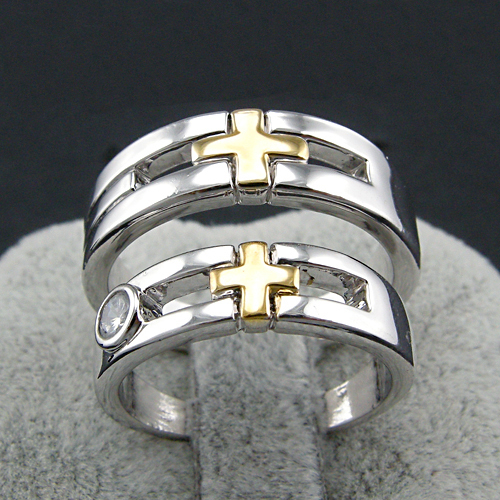 Parringar "Cross" i platinumplätering - 2