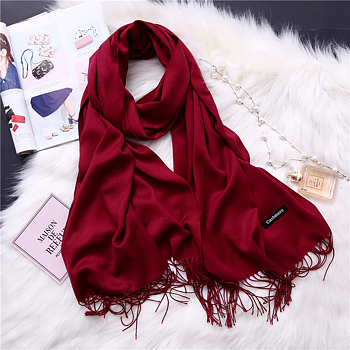 Cashmere Scarf   -Vinröd