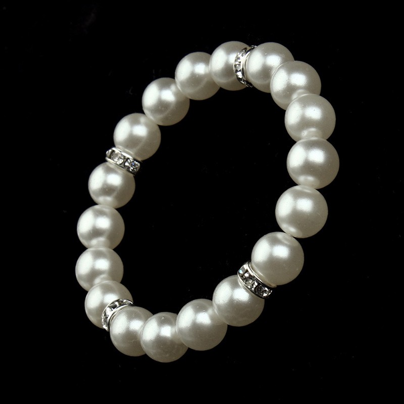 Pärlarmband med kristaller och i 925 Sterling Silverplätering - 2