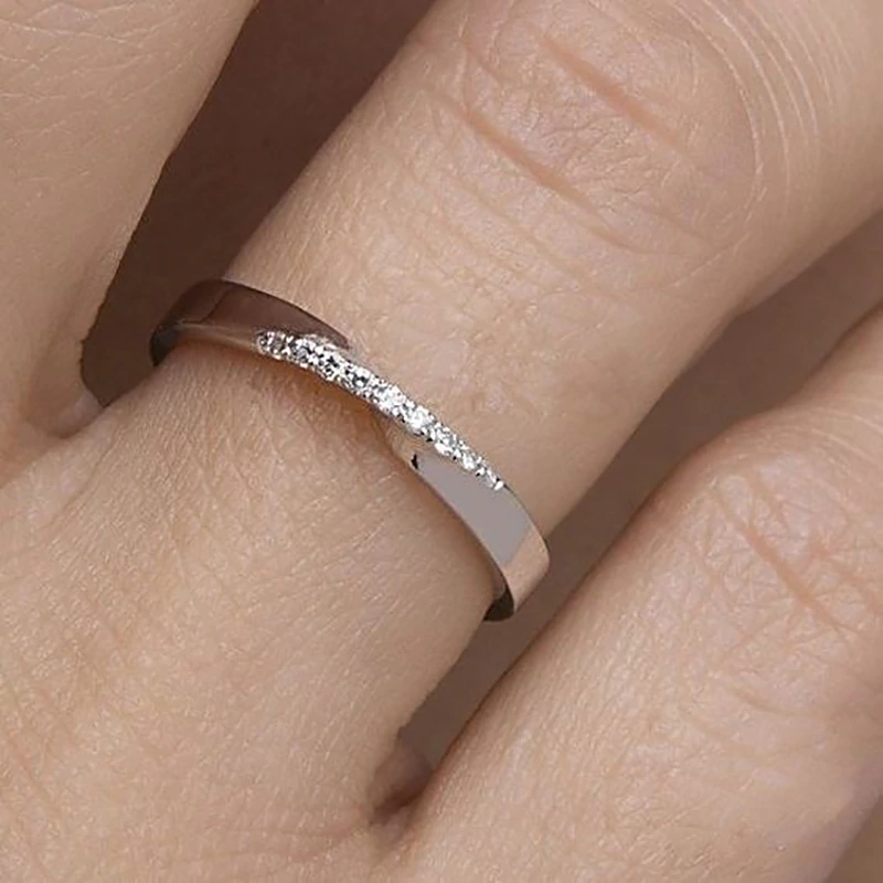 Ring med Cubic Zirconia och  i 925 Sterling Silverplätering  - 2