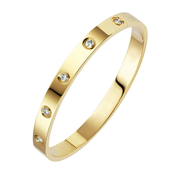 Armband med kristaller och i 18K  Guldplätering - 2:a sortering