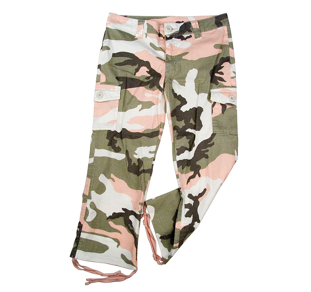 Girls Vintage Capris -Pink Camo