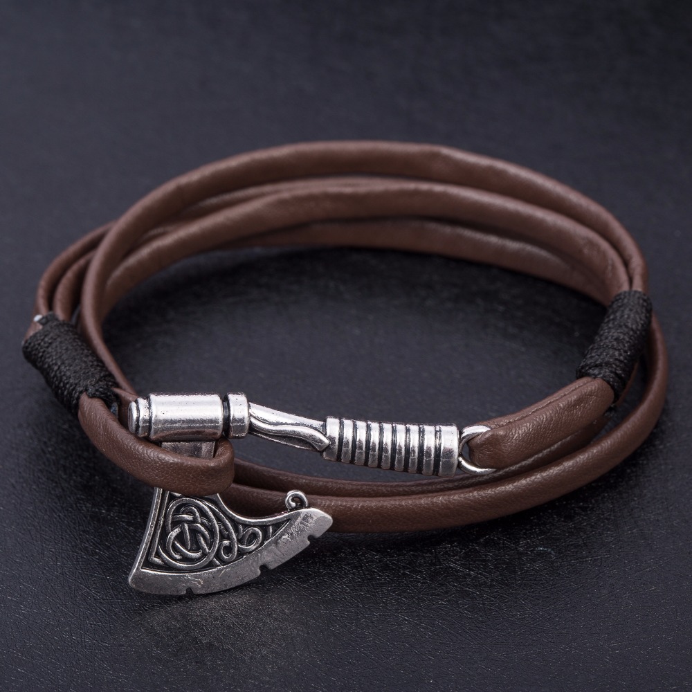Läderarmband "Slavic Axe" - 2