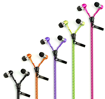 Zipper in ear-lurar