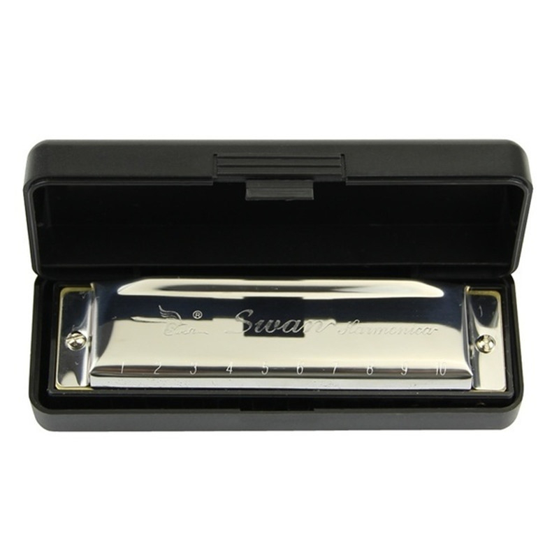 Munspel Swan Harmonica -Silver