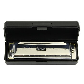 Munspel Swan Harmonica -Silver
