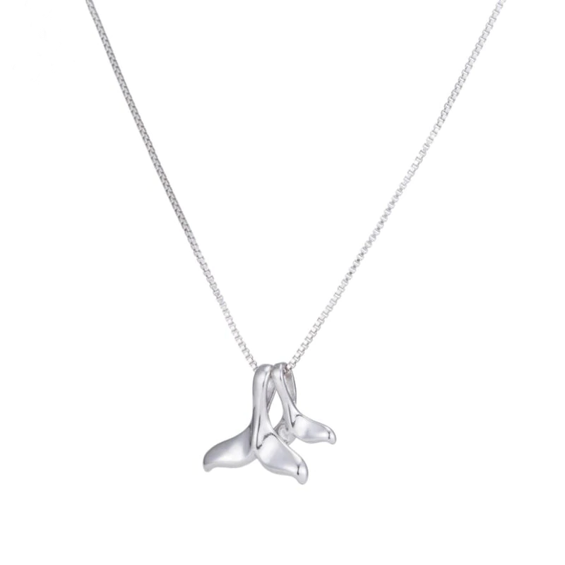 Halsband "Whale tails" i 925 Sterling Silverplätering - 2