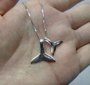 Halsband "Whale tails" i 925 Sterling Silverplätering - 4
