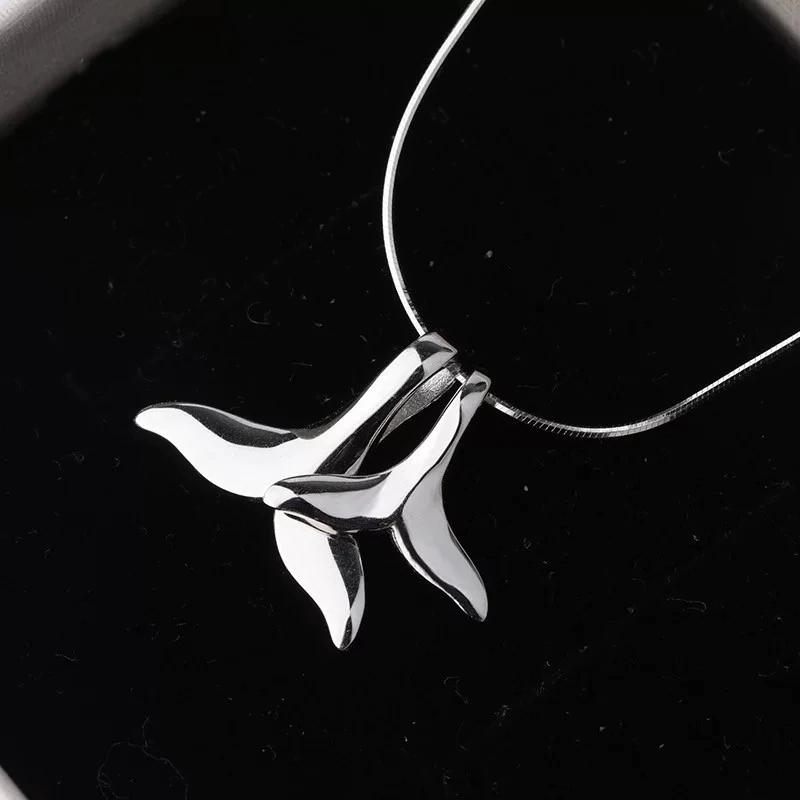 Halsband "Whale tails" i 925 Sterling Silverplätering - 5