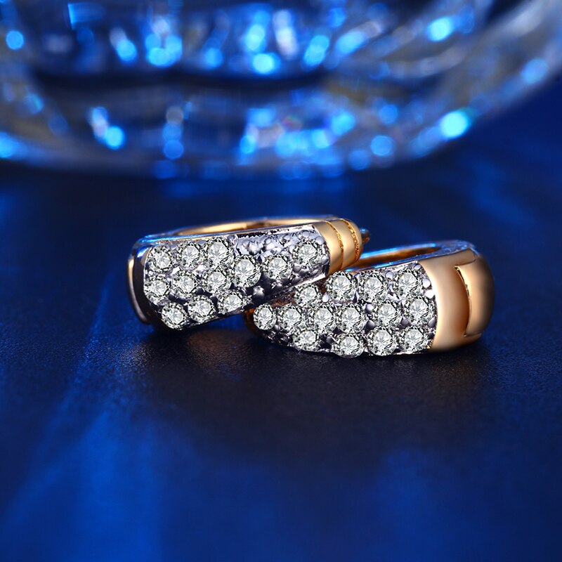 Örhängen med  Cubic Zirconia och i 18K Guldplätering - 2