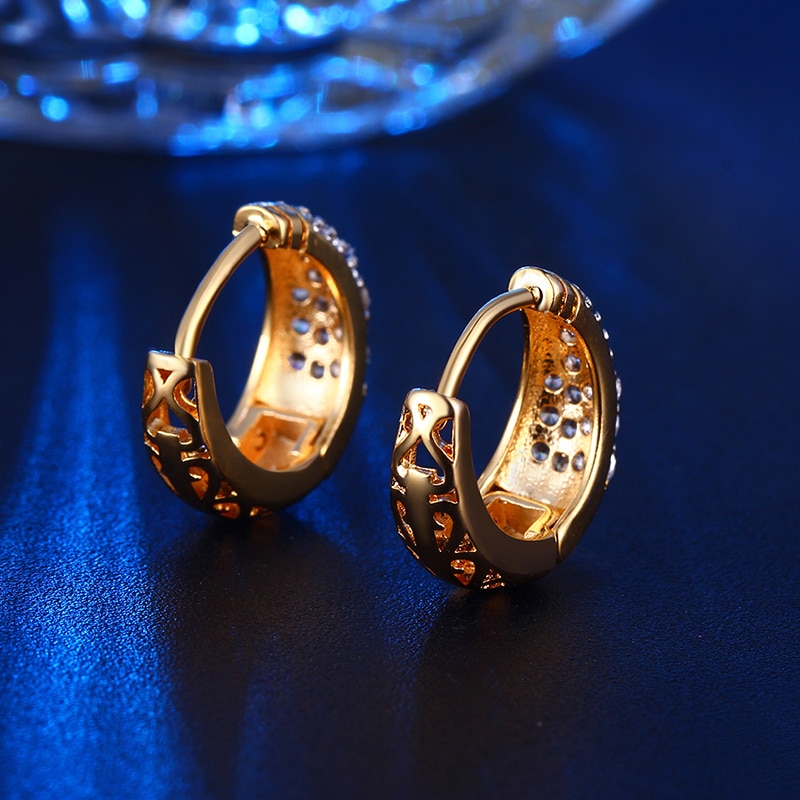 Örhängen med  Cubic Zirconia och i 18K Guldplätering - 5