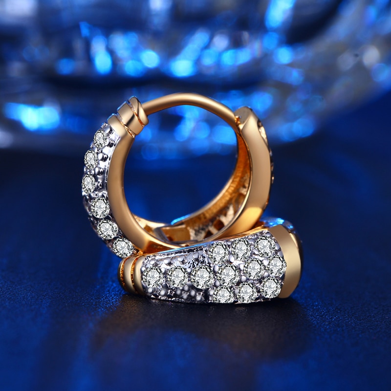Örhängen med  Cubic Zirconia och i 18K Guldplätering - 3