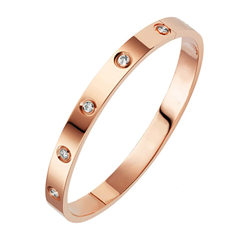 Armband med kristaller och i 18K  Roséguldplätering