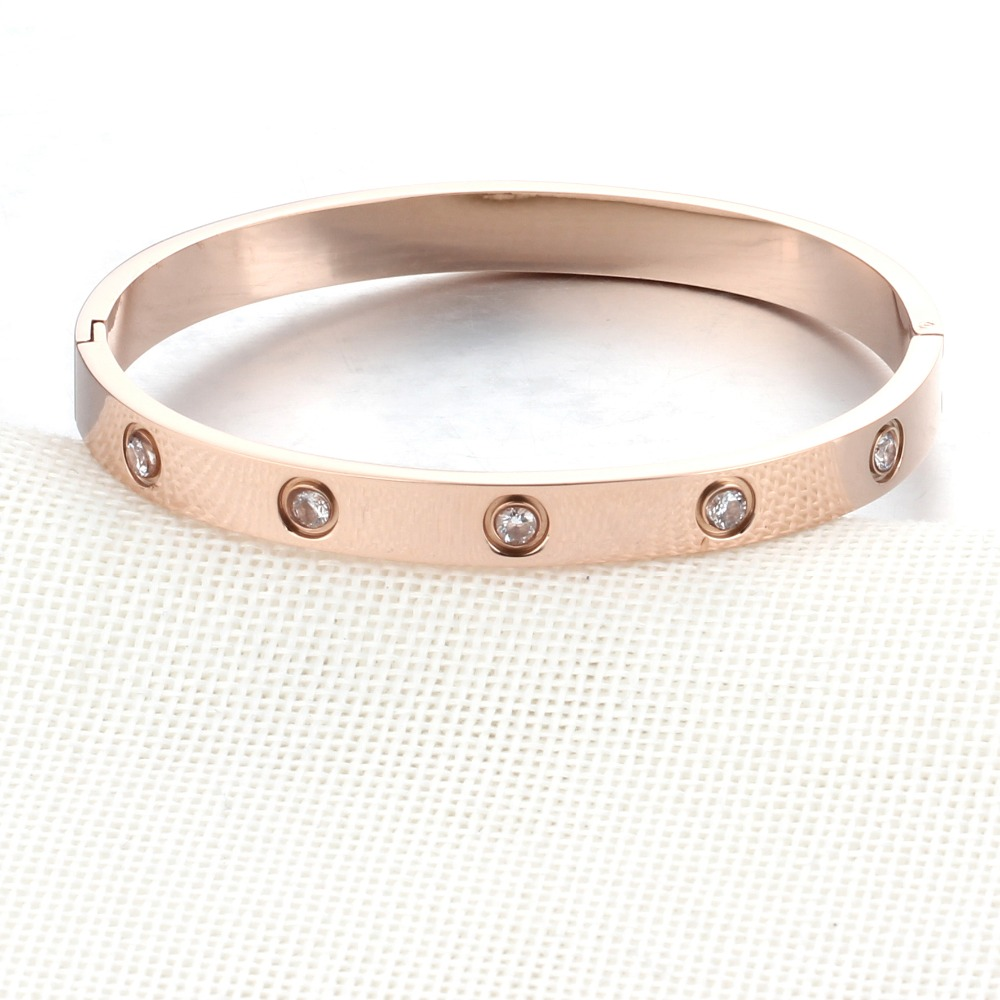 Armband med kristaller och i 18K  Roséguldplätering - 2