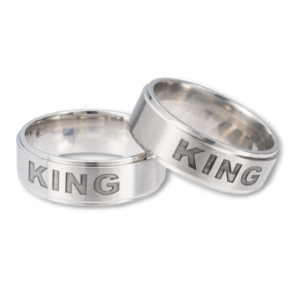 Parringar "Kings & Queens" i rostfritt stål - 2