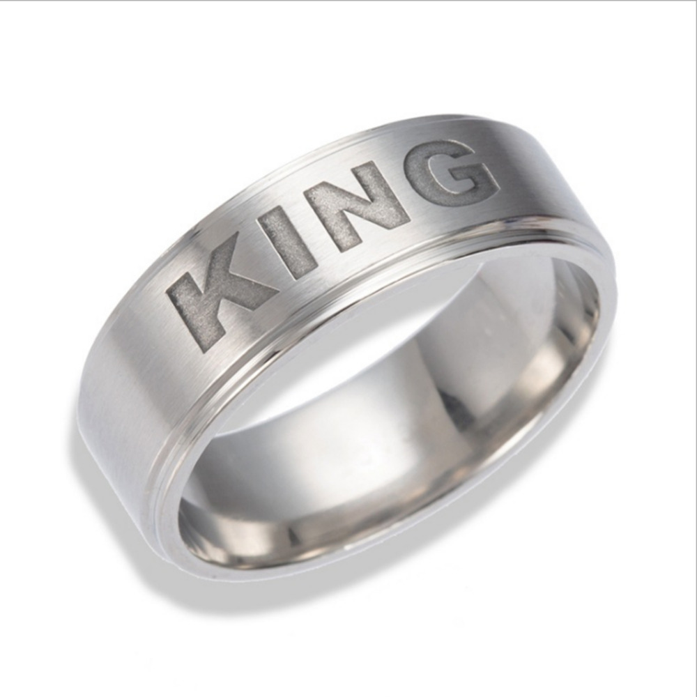 Parringar "Kings & Queens" i rostfritt stål - 3