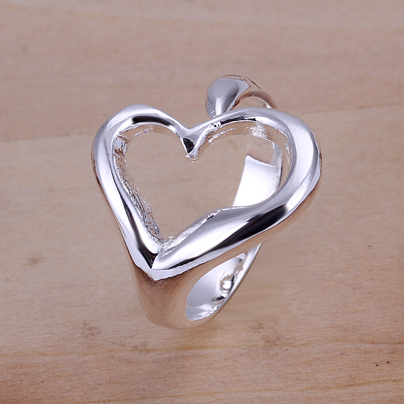 Ring "Heart" i 925 Sterling Silverplätering - 5