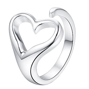 Ring "Heart" i 925 Sterling Silverplätering