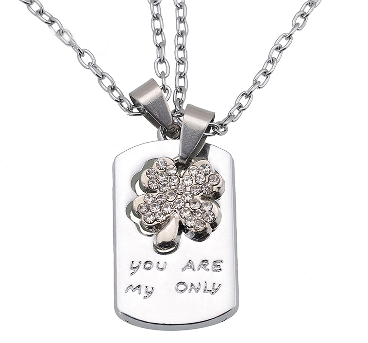 Dubbelt Halsband "You are my Only" i Rostfritt stål