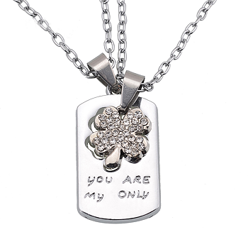 Dubbelt Halsband "You are my Only" i Rostfritt stål