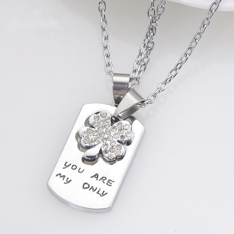 Dubbelt Halsband "You are my Only" i Rostfritt stål - 2
