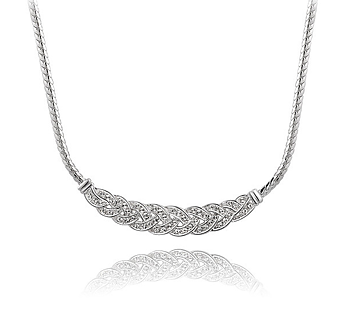 Halsband med många små stenar i Cubic Zirconia och Platinumplätering