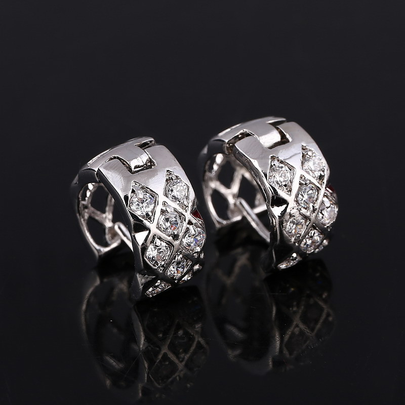 Örhängen med Cubic Zirconia och i 925 Sterling Silverplätering - 8