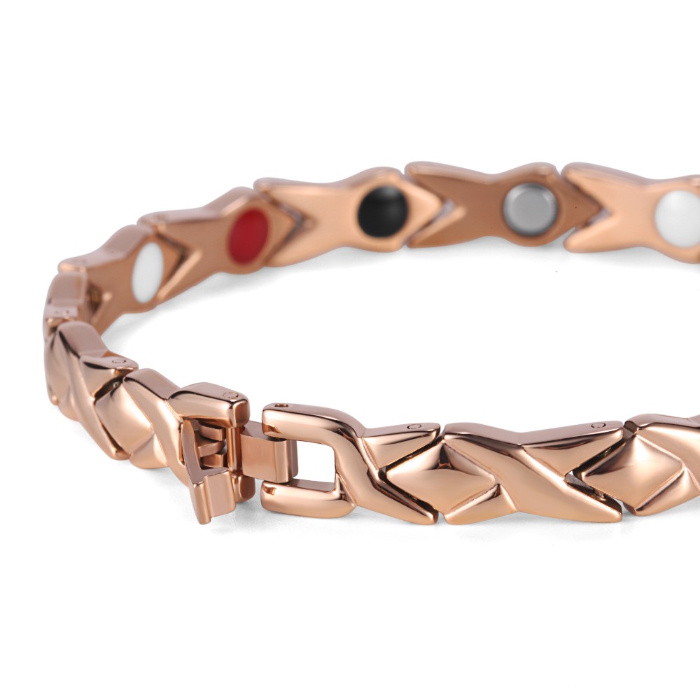 Magnetarmband i rostfritt stål med 18K Guldplätering - 6