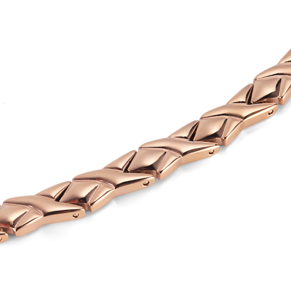 Magnetarmband i rostfritt stål med 18K Guldplätering - 8