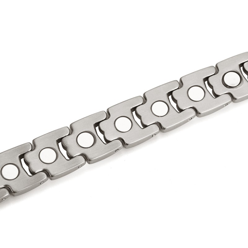 Magnetarmband i rostfritt stål och med 18 K guldplätering - 6