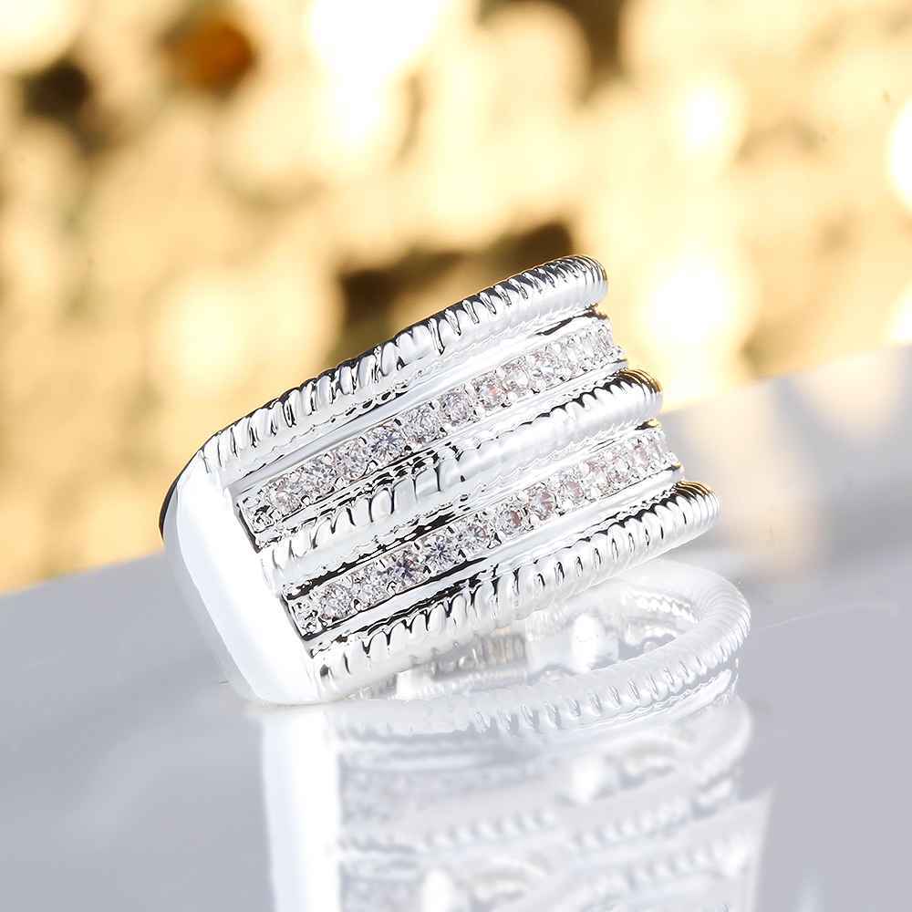 Ring med små Cubic Zirconia och i 925 Sterling Silverplätering - 6