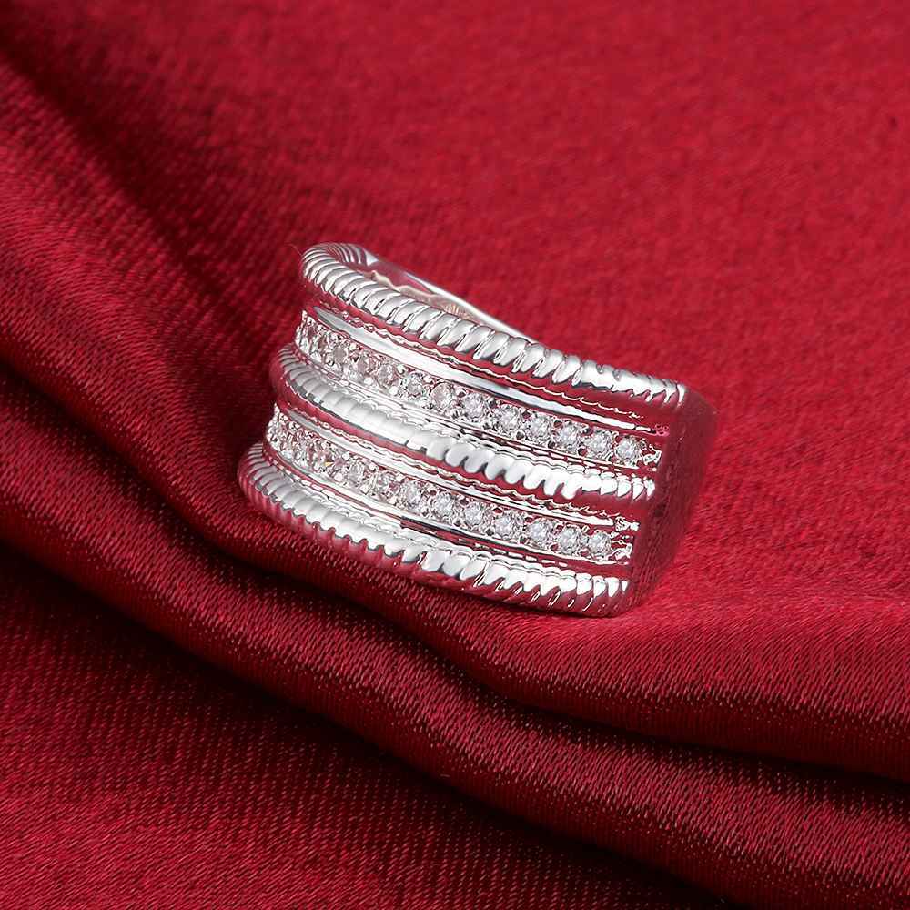 Ring med små Cubic Zirconia och i 925 Sterling Silverplätering - 5