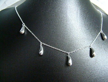 Halsband "Droppar" i 925 Sterling Silverplätering