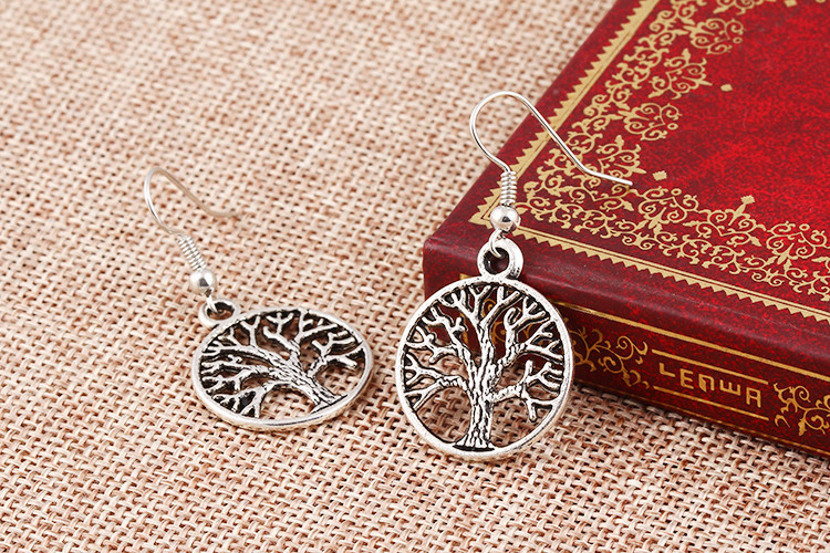 Örhängen "Lifes tree" i 925 Silverplätering - 4