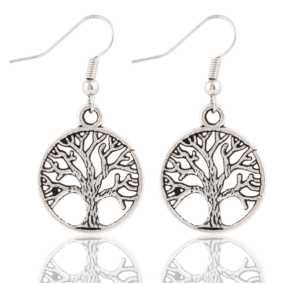 Örhängen "Lifes tree" i 925 Silverplätering