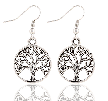 Örhängen "Lifes tree" i 925 Silverplätering
