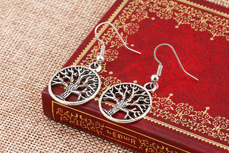 Örhängen "Lifes tree" i 925 Silverplätering - 5