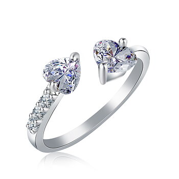 Ring med Cubic Zirconia och i 925 Sterling Silverplätering