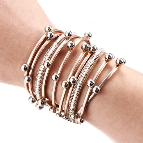 Armband som viras i två varv -Guldfärg - 2