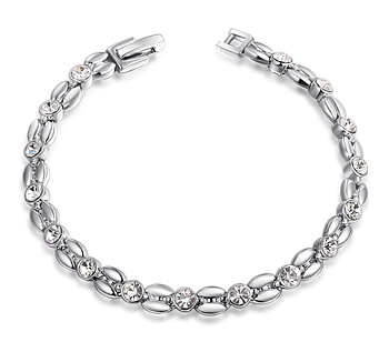 Armband med Austrian Crystals och i Platinumplätering
