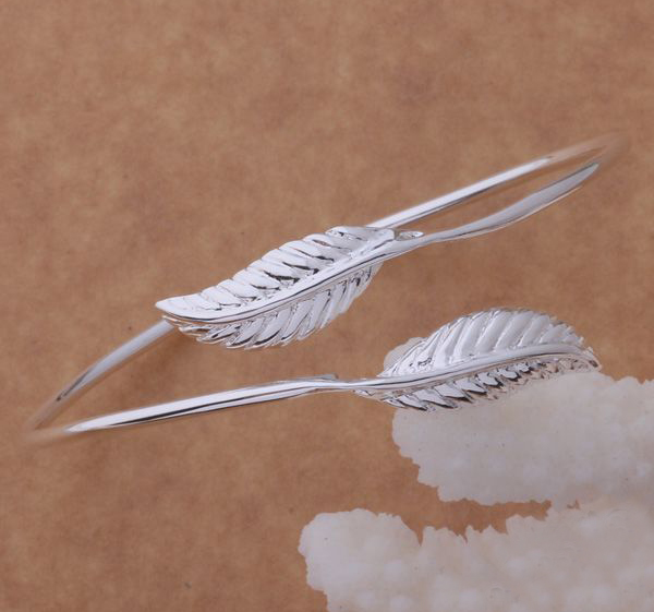 Armband "Double Leaf" i 925 Sterling Silverplätering - 3