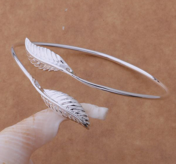 Armband "Double Leaf" i 925 Sterling Silverplätering - 2
