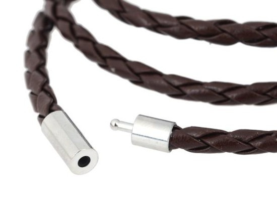 Läderarm- halsband med bajonettlåsning -Svart - 3
