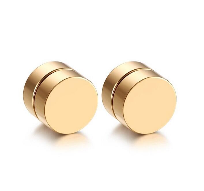 Örhänge "Magnetic Round" i Magnetisk hematit -Unisex - 4