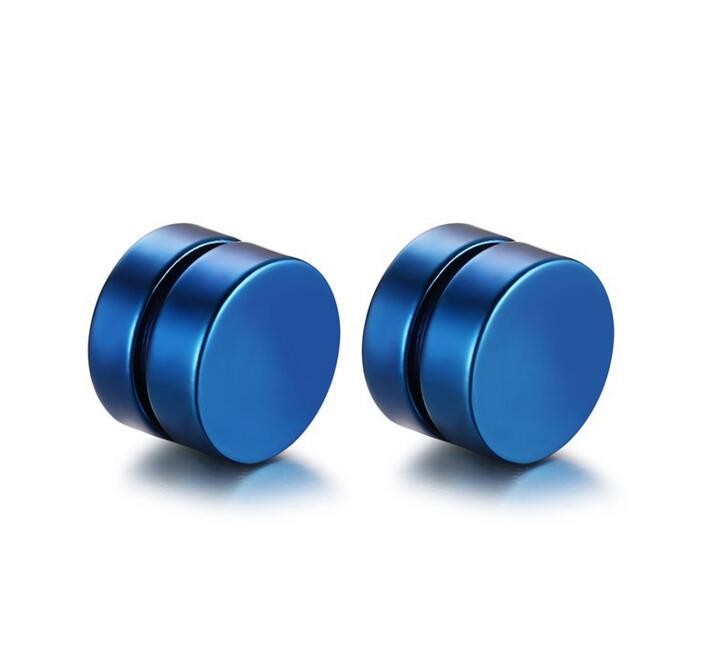 Örhänge "Magnetic Round" i Magnetisk hematit -Unisex - 5