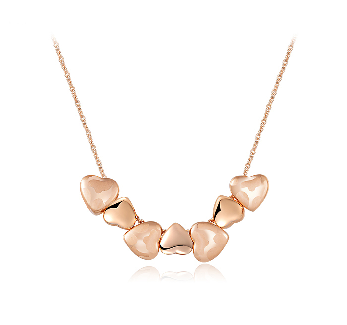 Halsband "Golden Hearts" i 18 K Ros Guldplätering