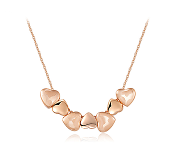 Halsband "Golden Hearts" i 18 K Ros Guldplätering